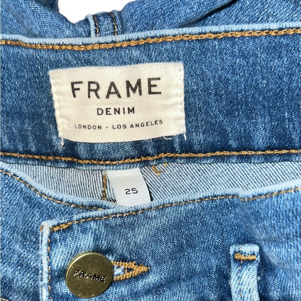 FRAME Le Slender Straight Leg Jeans Thistle Wash Women's Size 25 - Picture 5 of 6